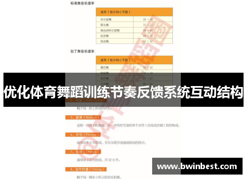 优化体育舞蹈训练节奏反馈系统互动结构